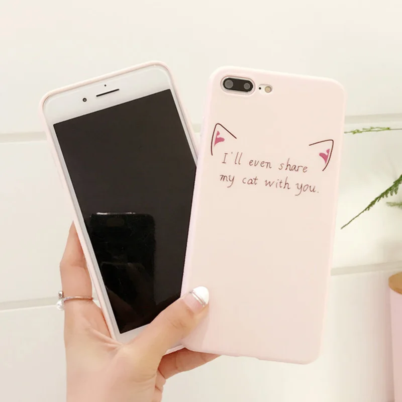 Kerzzil розовый чехол для IPhone X 7 6 S Plus 8 милый принцессы с рисунком кота Iphone 6s мягкий |