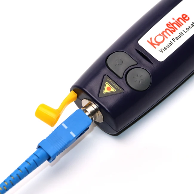 

KOMSHINE KFL-10 10MW Visual Fault Locator 10Km Range 650+10nm Red pen Fiber Optic Cable Tester Range 10Km