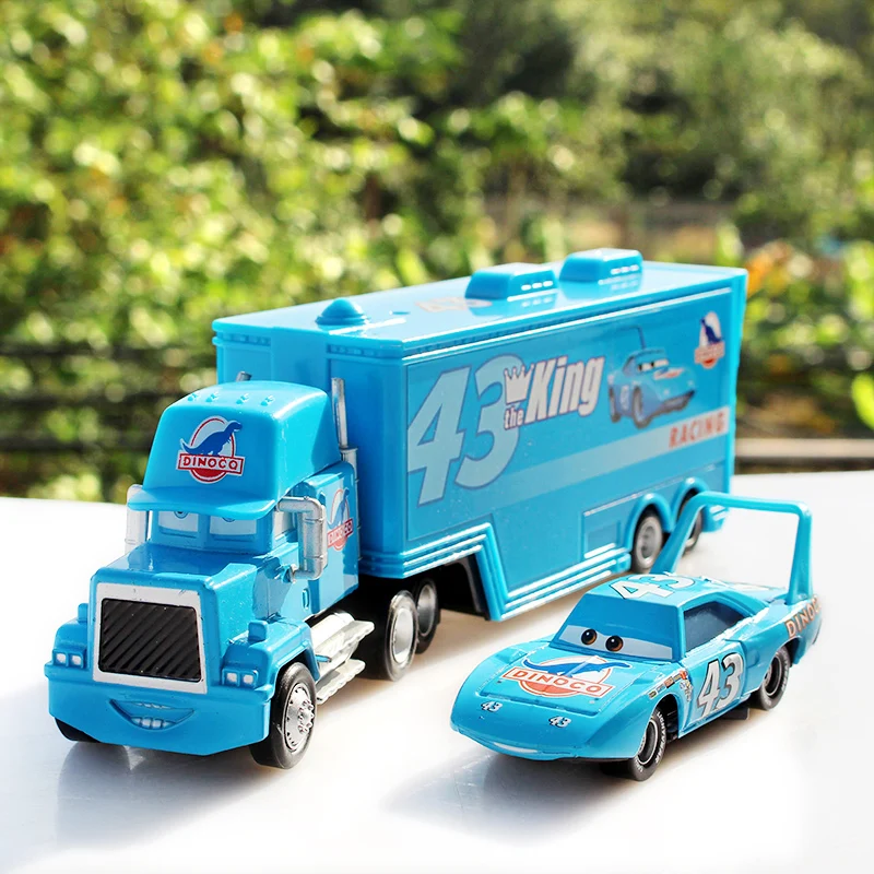 Disney New Pixar Cars Lightning McQueen Mack Uncle Truck &amp Racer литые игрушки из металлических сплавов