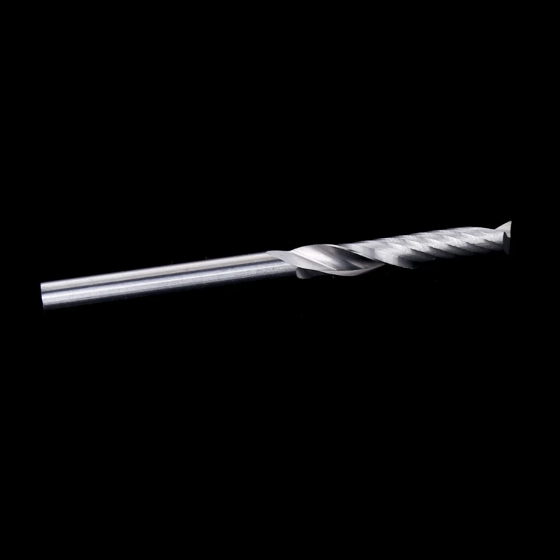 

10Pcs/Set 1/8" Single Flute Carbide Spiral Flat Nose End Mill CNC Router Bits 17mm CEL Dropshipping