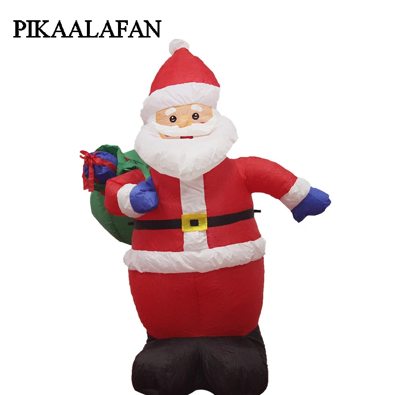 PIKAALAFAN надувная модель Санта-Клаус идет вверх и вниз дымоходы легкие