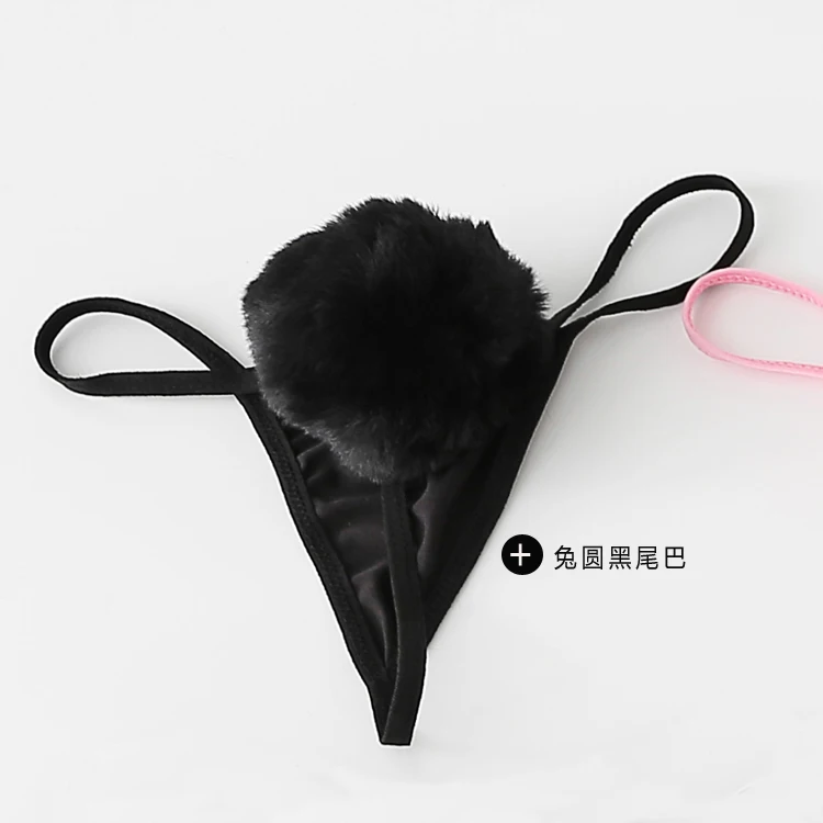 6 Kawaii, женское нижнее белье, хлопок, стринги, трусы, бесшовные трусики, мягкие, милые, кроличий хвост, волосы, мяч, сексуальное нижнее белье, стринги, Лолита - Цвет: 6