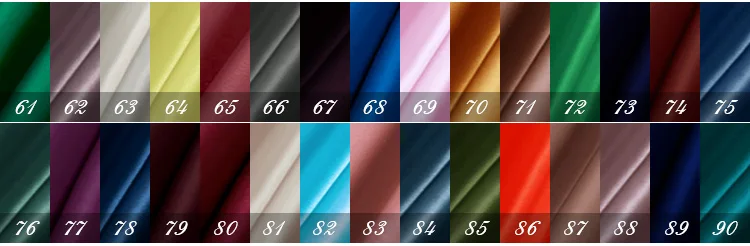 90 однотонные, шелковые, атласные шармез ткани для женщин платье Cheongsam рубашка ширина 114 см Одежда Ткань Diy шитье Горячая Новинка