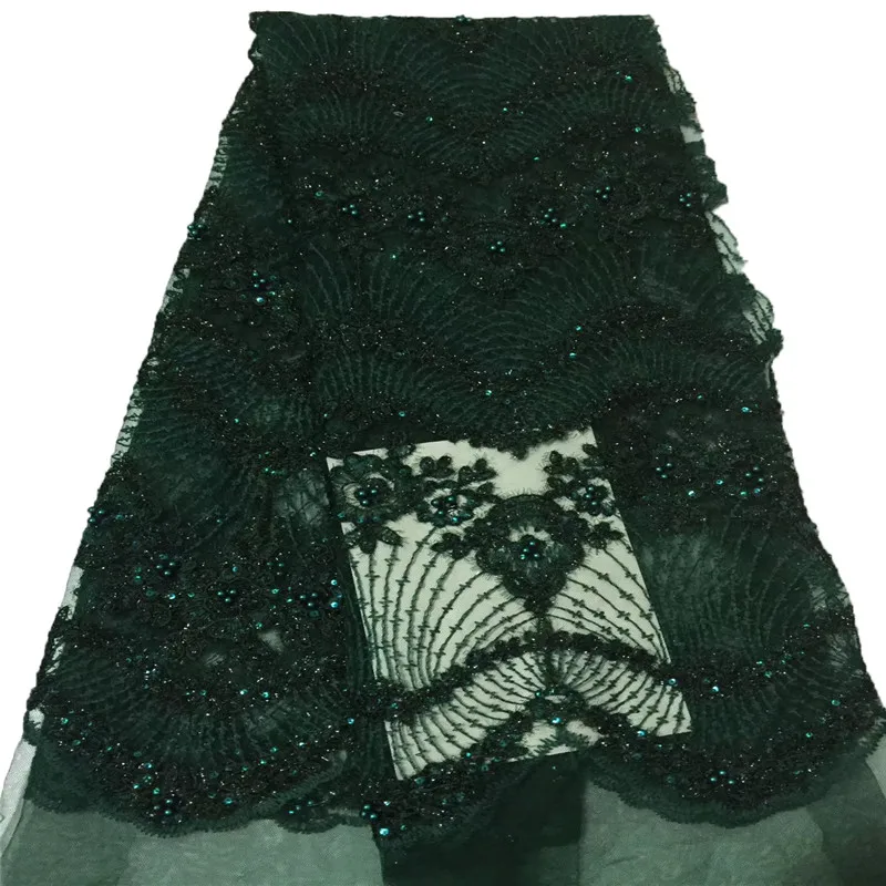Fashion African Lace Fabric High Quality 3D With Sequins For Nigerian Wedding Dress French H1548 | Дом и сад