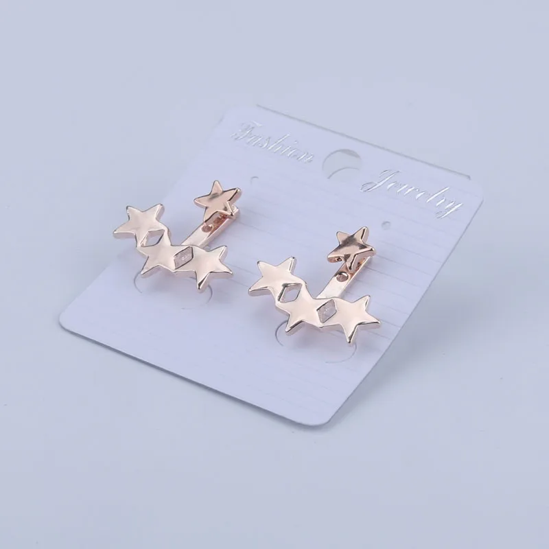 Серьги золотистого цвета со звездами серьги гвоздики для женщин ювелирные