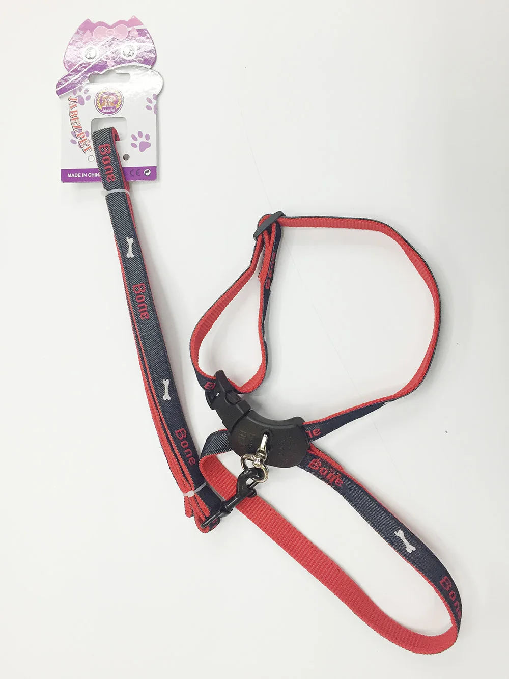 

30pcs/lot Adjustable No-Pull Denim Dog Harnesses Leash Collar Training Walking Running Rescue Harness For Small Medium Large