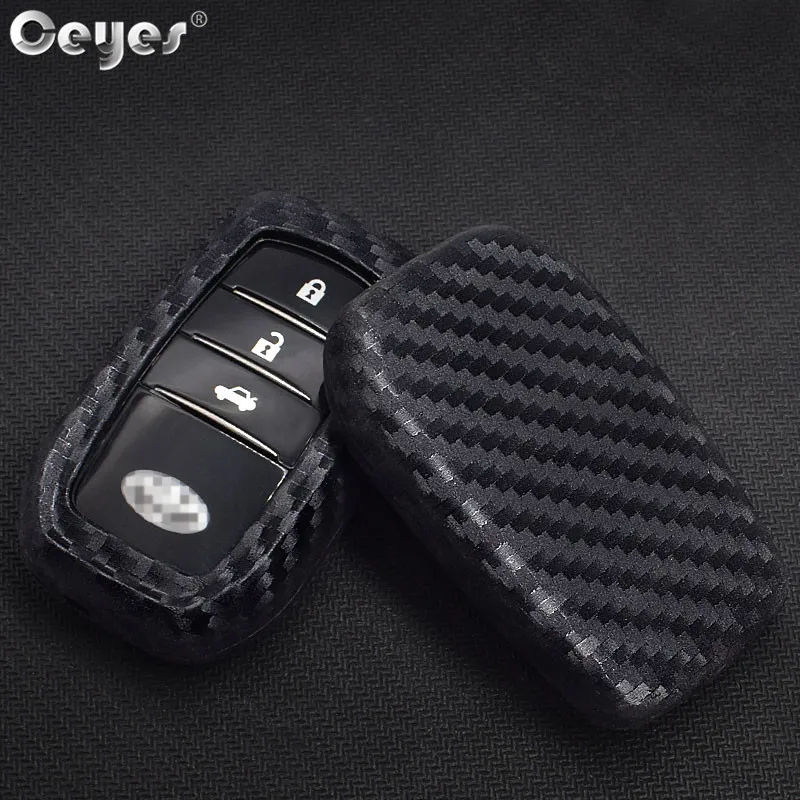 Чехол Ceyes Auto Key чехлы из углеродного волокна для Toyota Chr Rav4 Avensis Aygo Camry Auris Yaris Protect Shell