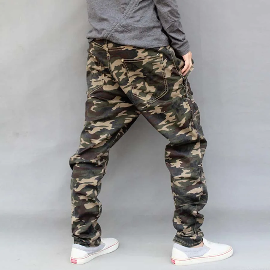 Армейские зеленые камуфляжные хлопковые Брендовые брюки свободные шаровары