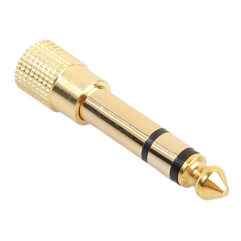 100pcs Gold Plated Plug Audio Jack TRS (6.3 mm) to inch(3.5mm) Male Female Stereo Adapter | Электроника