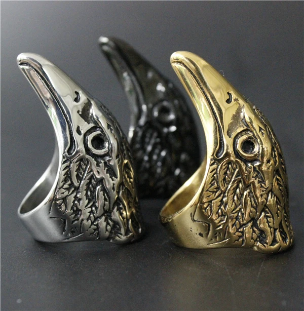 Кольцо с большим орлом в готическом стиле для мужчин и женщин стильное ювелирное