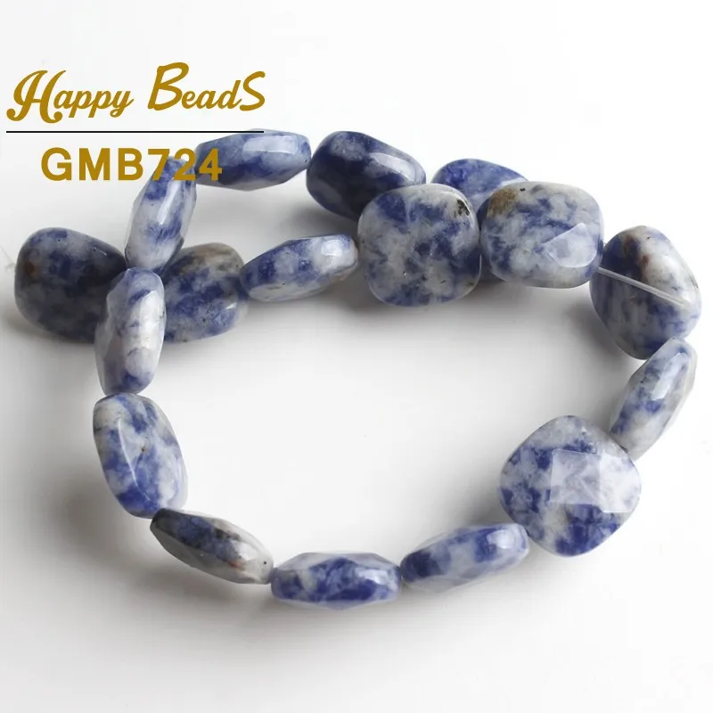 Blue Sodalite 12*12 мм натуральные граненые Агаты кварцевые бирюзовые бусины Квадратные Свободные бусины для самостоятельного изготовления ювелирных изделий браслет ожерелье - Цвет: Blue Sodalite