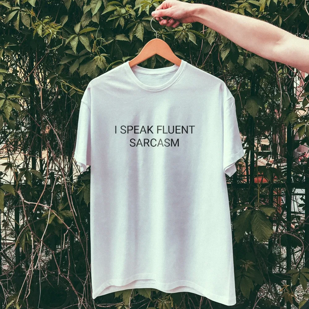 

I Speak Fluent Sarcasm T-Shirt tumblr t shirt funny tees Unisex Sarcasm t shirt casual tops tees t shirt tumblr grunge t shirt