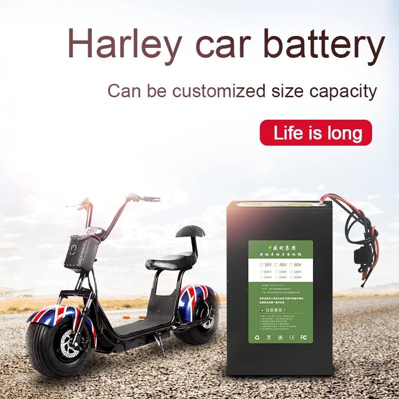 Kanavano 60 в 20AH литий-ионный аккумулятор Емкость для harley скутер LiFePO4 для велосипедов электрический автомобиль 18650