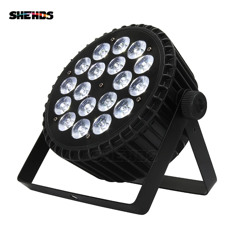 Алюминиевый сплав светодиодный Par 18x18 Вт RGBWA+ UV 6в1 светодиодный Par может звук действия плоский Par Светильник DMX сценический светильник s или вечерние KTV Дискотека DJ лампа