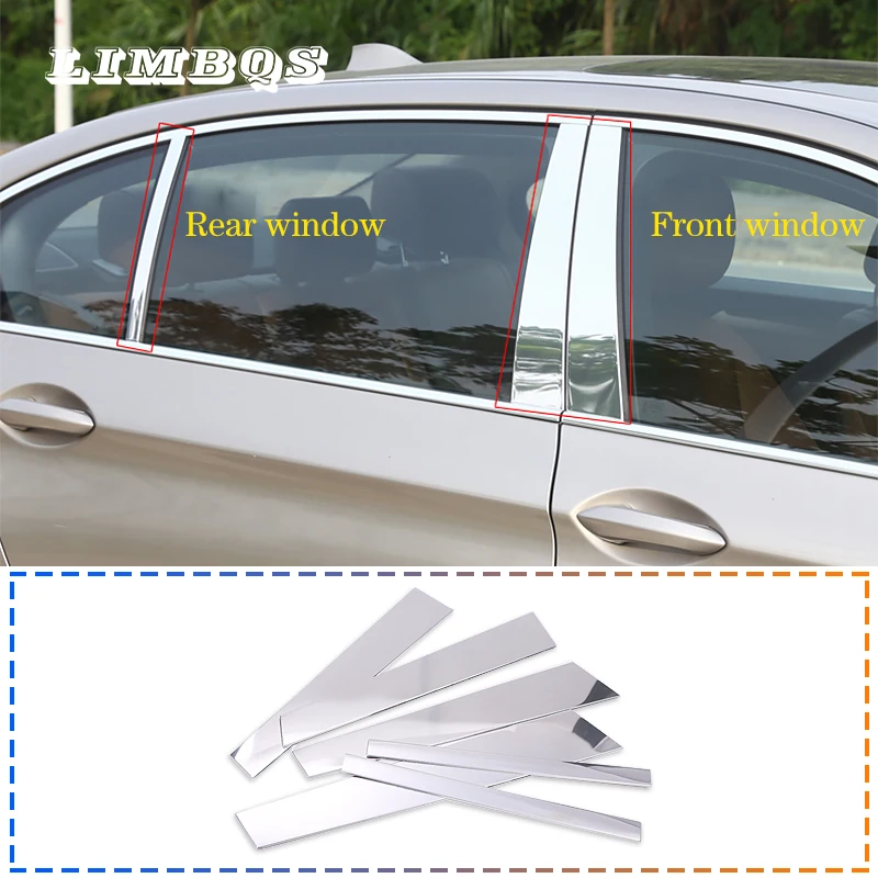 

6 шт., наклейки на колонку из алюминиевого сплава B C для G11, G12, BMW 7 серии 2016-2019, оконный столб, столбик, комплект отделки, крышка 730, 740, 750i очки