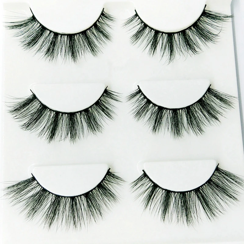 

YOKPN Eye Tail Lengthened 3D Eyelash 3 Pairs Winged False Eyelashes Thick Curly Fake EyeLashes Fashion Long Fibers Lashes Makeup