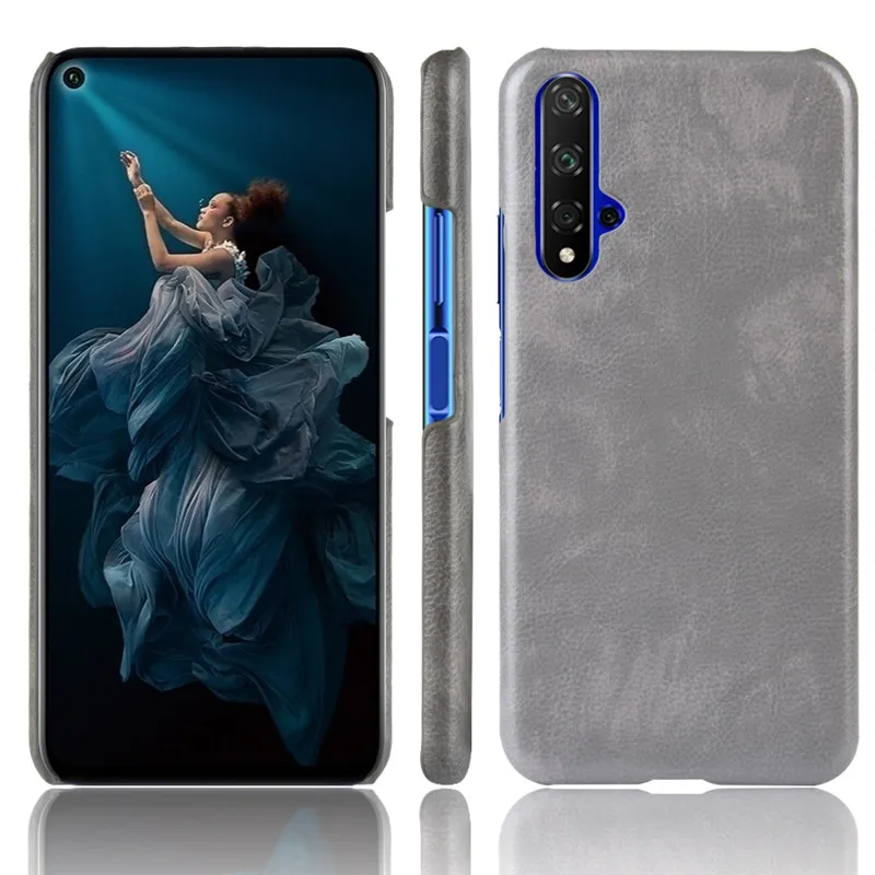 Для Huawei Honor 20 ударопрочный роскошный Твердый чехол из искусственной кожи для lite