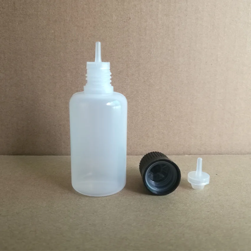 30ml Empty E Liquid Bottle PE Plastic Dropper Bottles With Childproof Cap and Long Fine Tips for juice Nail Gel 100pcs/lot | Красота и