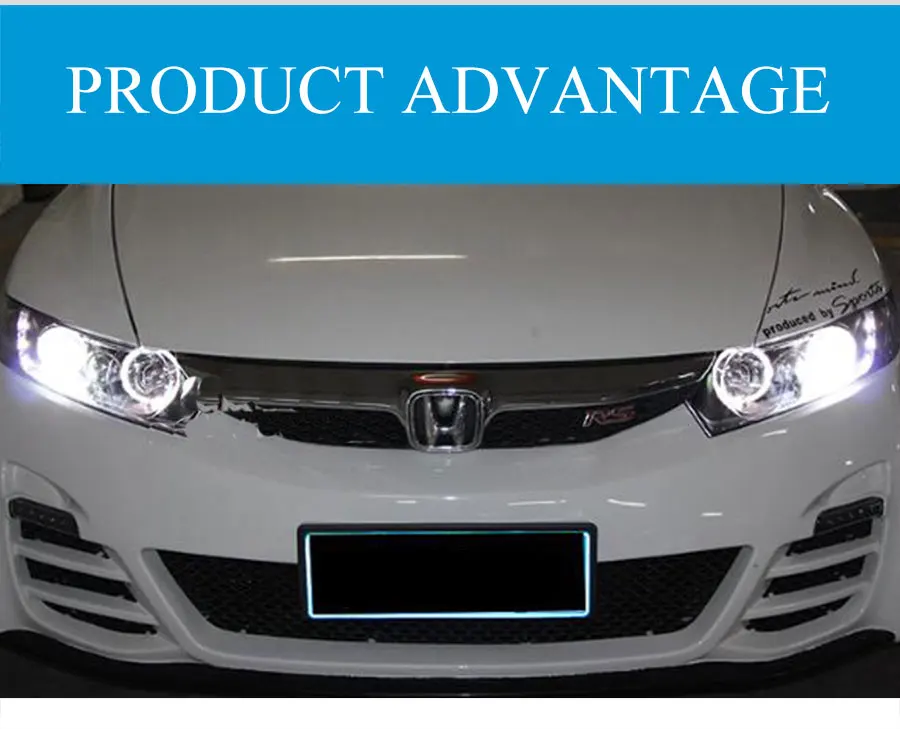 2 шт. светодиодный фары для Honda Civic 2007-2011 светодиодный автомобильный фонарь ангельские глазки ксенон HID комплект Противотуманные фары светодиодный дневные ходовые огни