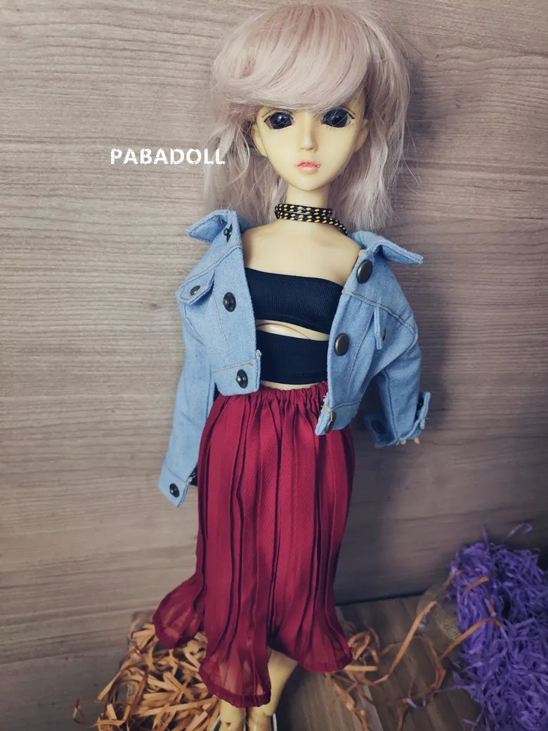 Крутой Повседневный джинсовый топ для BJD 1/4 MSD 1/3 SD10 SD13 SD16 DD SD17 Uncle Doll Одежда CWB115
