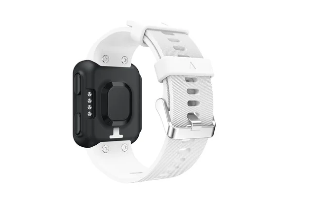 Белый Спортивные часы ремешок на запястье для Garmin Forerunner 35 30 умный ремешок для часов браслет красочный сменный силиконовый ремень браслет - Цвет: Белый