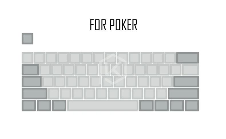 For Poker Dsa pbt пустой светильник градиентный нейтрально-серый фильтр колпачки 60% gh60 poker2 xd64 87 104 xd75 xd96 xd84 cosair k70 razer blackwidow планка jj40 jj50 - Цвет: For Poker