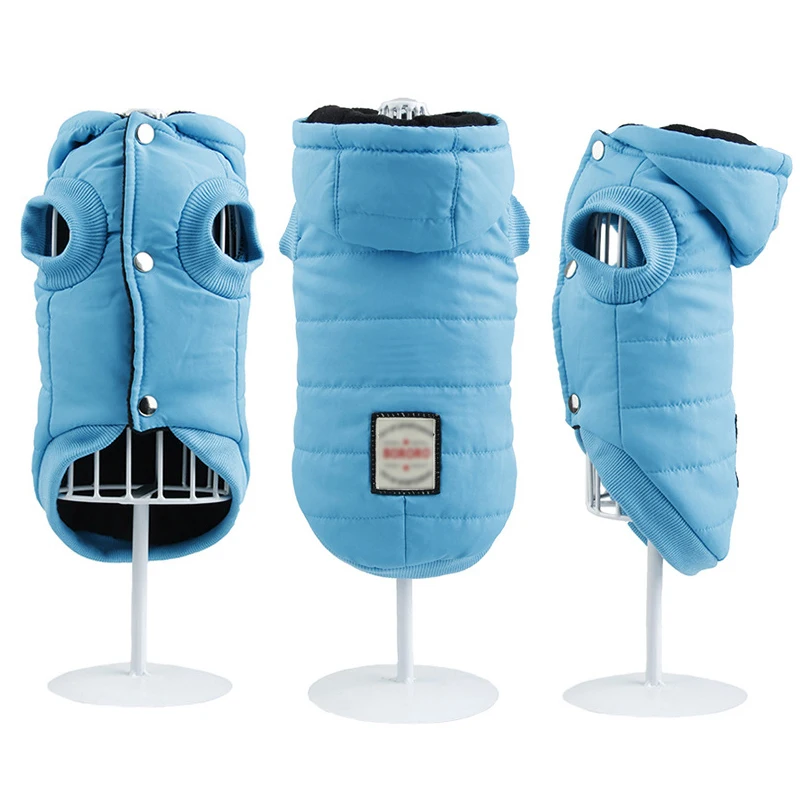 Зимняя одежда для собак маленьких средних теплый пуховик толстовки щенков