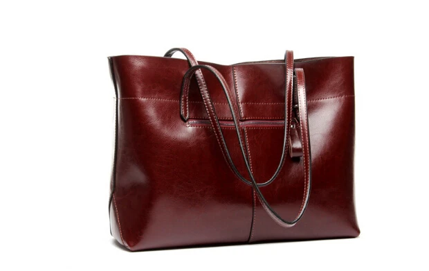 Сумка тоут женская из натуральной воловьей кожи модный саквояж в винтажном стиле