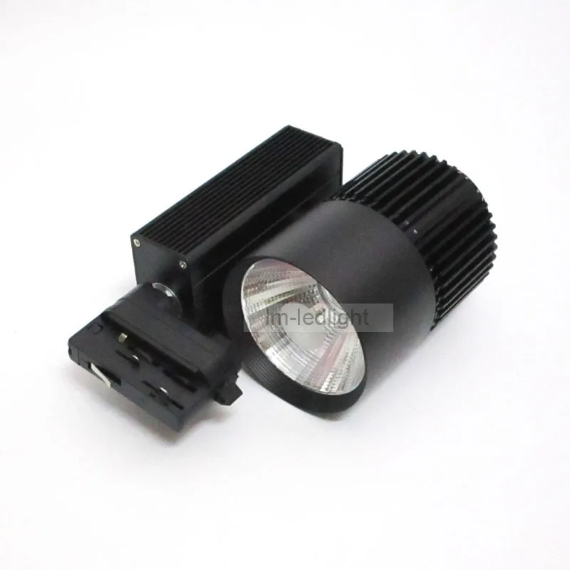 30 Вт cob трек лампа 4 провода 3 фазы в черный белый освещение focos Винтаж пятно led rail