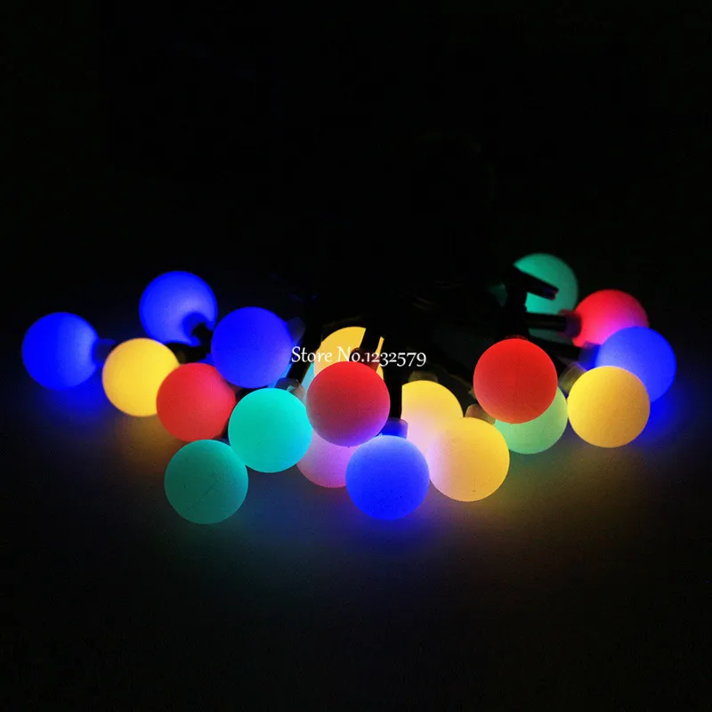 12 М/39ft 100 шт. Вишня Мяч Привело Солнечной энергии Строка Фея Света Открытый лампы