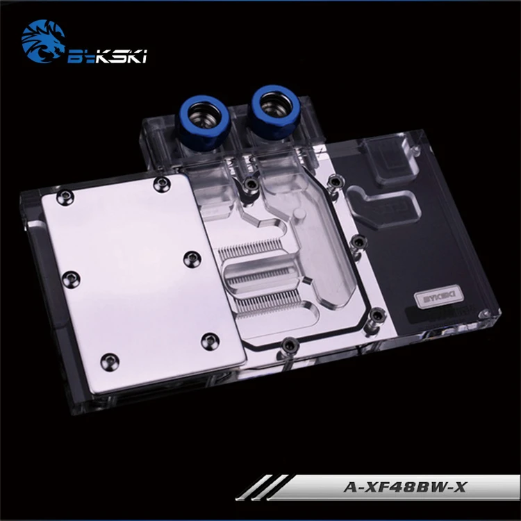 BYKSKI Полное покрытие водяного охлаждения блок использовать для RX590 FATBOY/XFX-Radeon-RX-RS-480-8GB-GDDR5 GPU радиатор кулер блок