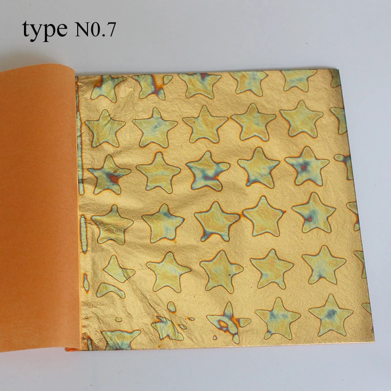 Красочные пестрые Золотые листья фольги 25 шт. 14x14 см пятнистая медная фольга для художественного ремесла мебель украшения стен имитация золотой фольги