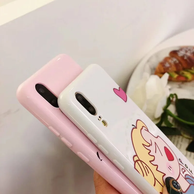 Япония Корейская кавайная морская Луна мягкий чехол для телефона iphone 6 6s 7 8 plus X XR XS
