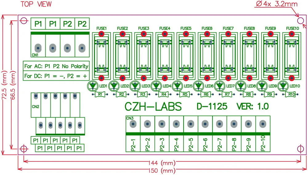 Панель крепление 10 позиций Мощность распределения модуль предохранитель для