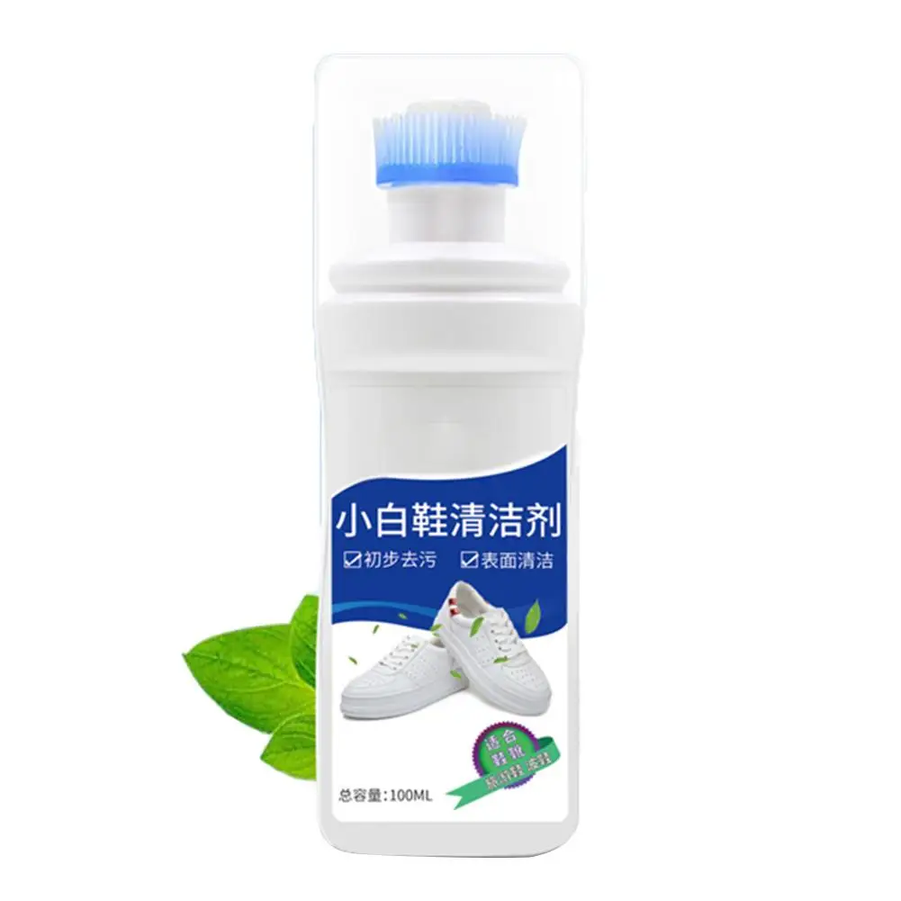 100 мл маленький белый очиститель для обуви быстро удаляет пятна на поверхности
