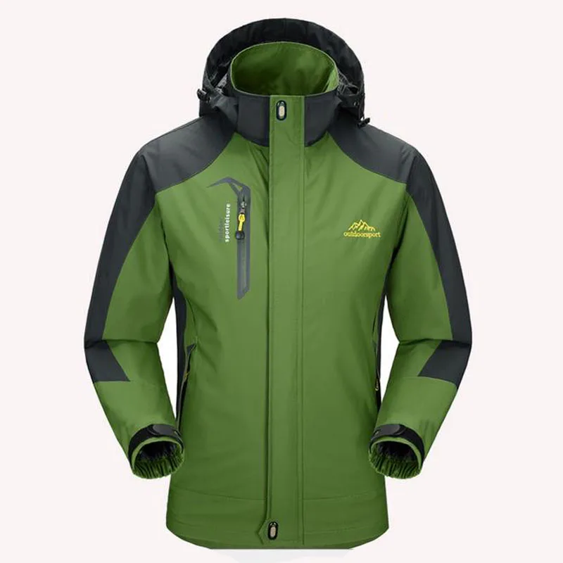 Army Green Новые мужские повседневные куртки мужские армейские водонепроницаемые пальто Мужская куртка дышащий ветрозащитный плащ размера плюс L-5XL LA025 - Цвет: Army Green