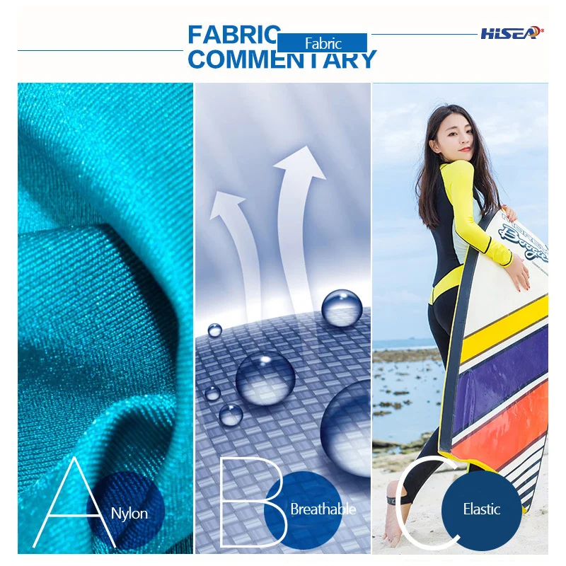 Hisea Women Wetsuit Long Sleeve Full Body With chest pad Diving Suit UV Protection Prevent Jellyfish Swimwear Surfing Wetsuits | Спорт и