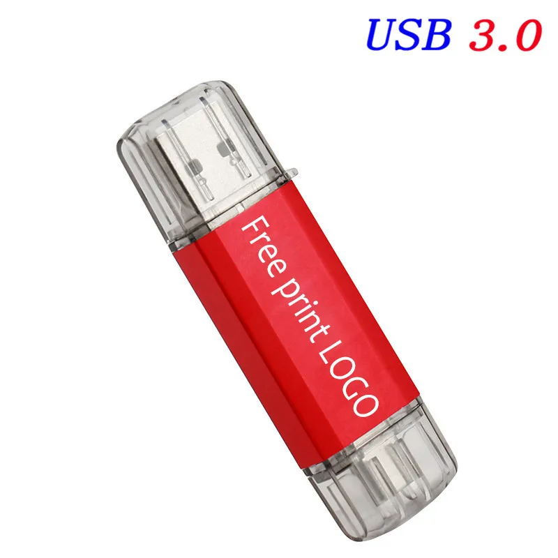 Red JASTER Type-C 3.0 Hot sale USB Stick Type Pen Drive 128GB 64GB 32GB 16GB USB Flash Drive High Speed Pen drive for Type-C Device - Цвет: Red