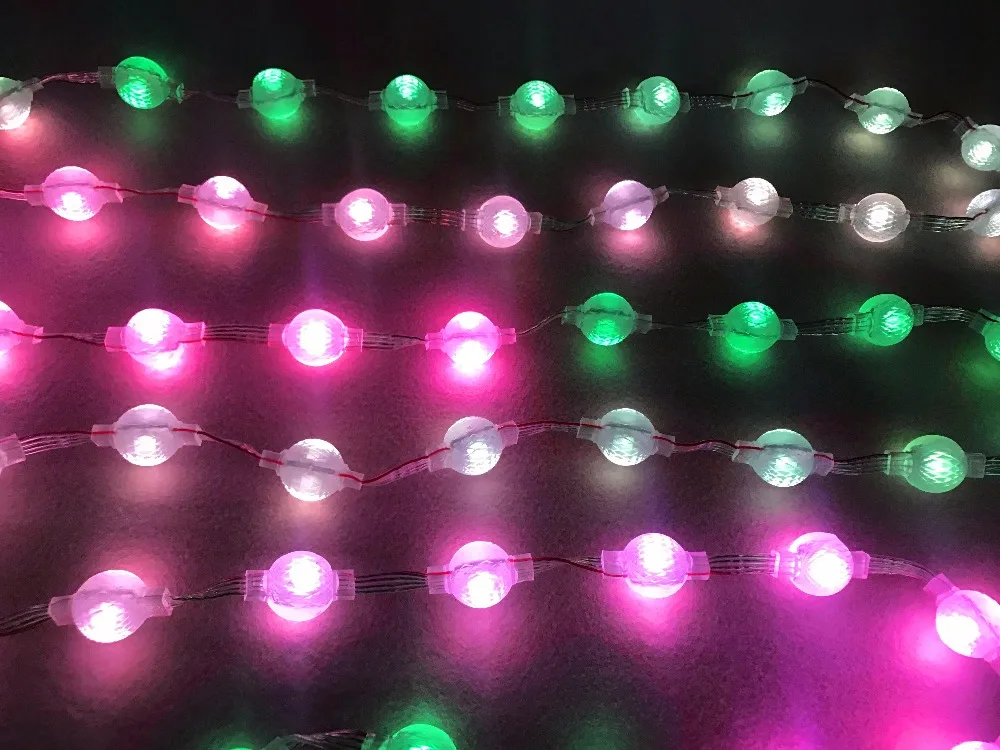 40 шт./струна 20 мм DC5V WS2811 светодиодная адресная rgb полноцветная Пиксельная лампа IP68