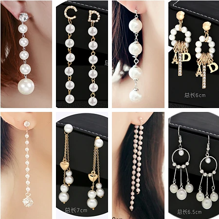 Серьги с жемчугом длинные дамы темперамент пикантные модные ювелирные изделия