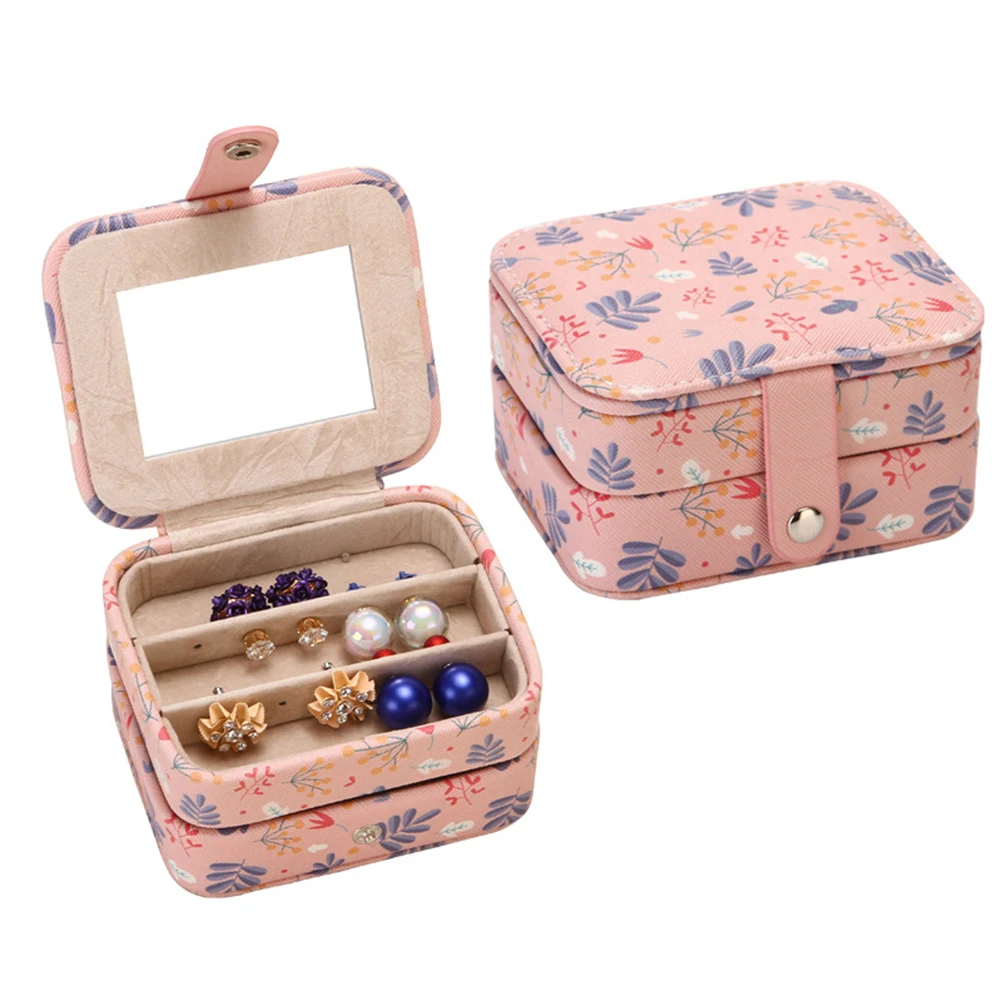 Jewelry Box Two-Layer PU Travel Organizer Display Storage Case for Rings Earrings Necklace | Дом и сад