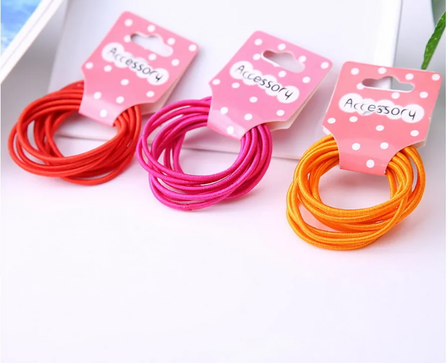 DHL 2000Set 10Pcs/Set 3.5cm Child Rubber Bands Hair Accessories Candy Colors Elastics | Детская одежда и обувь