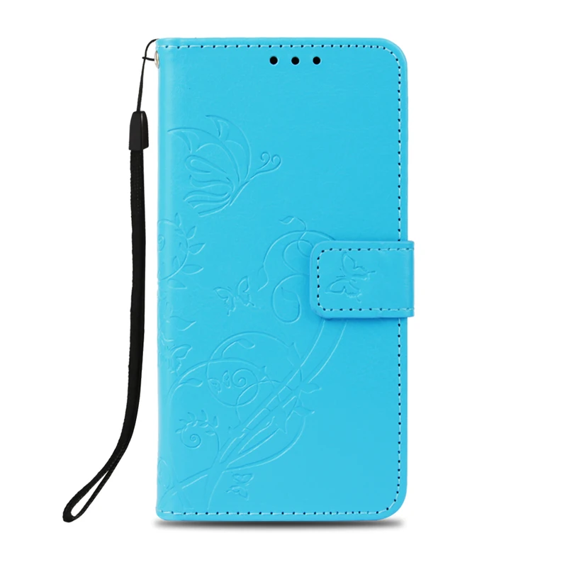 Модный кожаный чехол-книжка с бабочкой для Xiaomi Redmi 6 Pro 6A 6 Note 5A Prime 5 Pro Note 4 глобальная версия 4X Pro 4A чехол - Цвет: Sky Blue