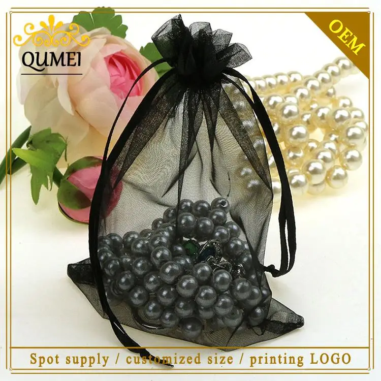 11x16 см черная органза мешки для украшений рождественские подарочные маленькие
