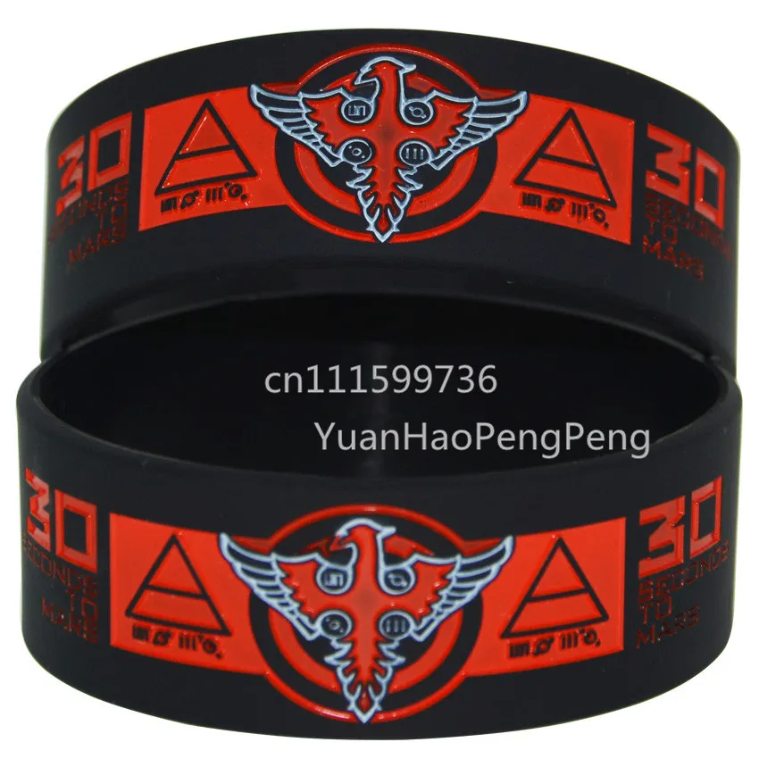 1 шт 30 секунд на Марс силиконовый 2 цвета браслет|wide bracelet|bracelet wideblack wide bracelet |