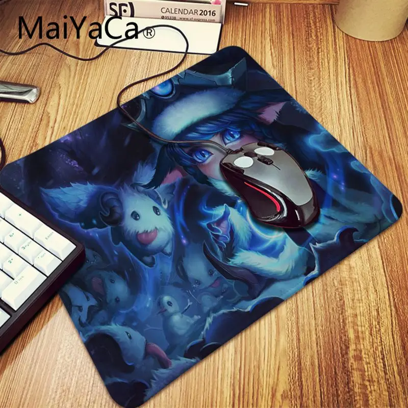 Красивое аниме maiyaca Poro League Of Legends уникальный настольный коврик игровой коврик для мыши фиксирующий край компьютера игровой коврик для мыши для ноутбука - Цвет: LockEdge 18x22cm
