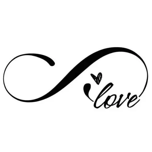 ЛЮБОВЬ Бесконечность настенные символ мастер изголовье Цитата Винил декор