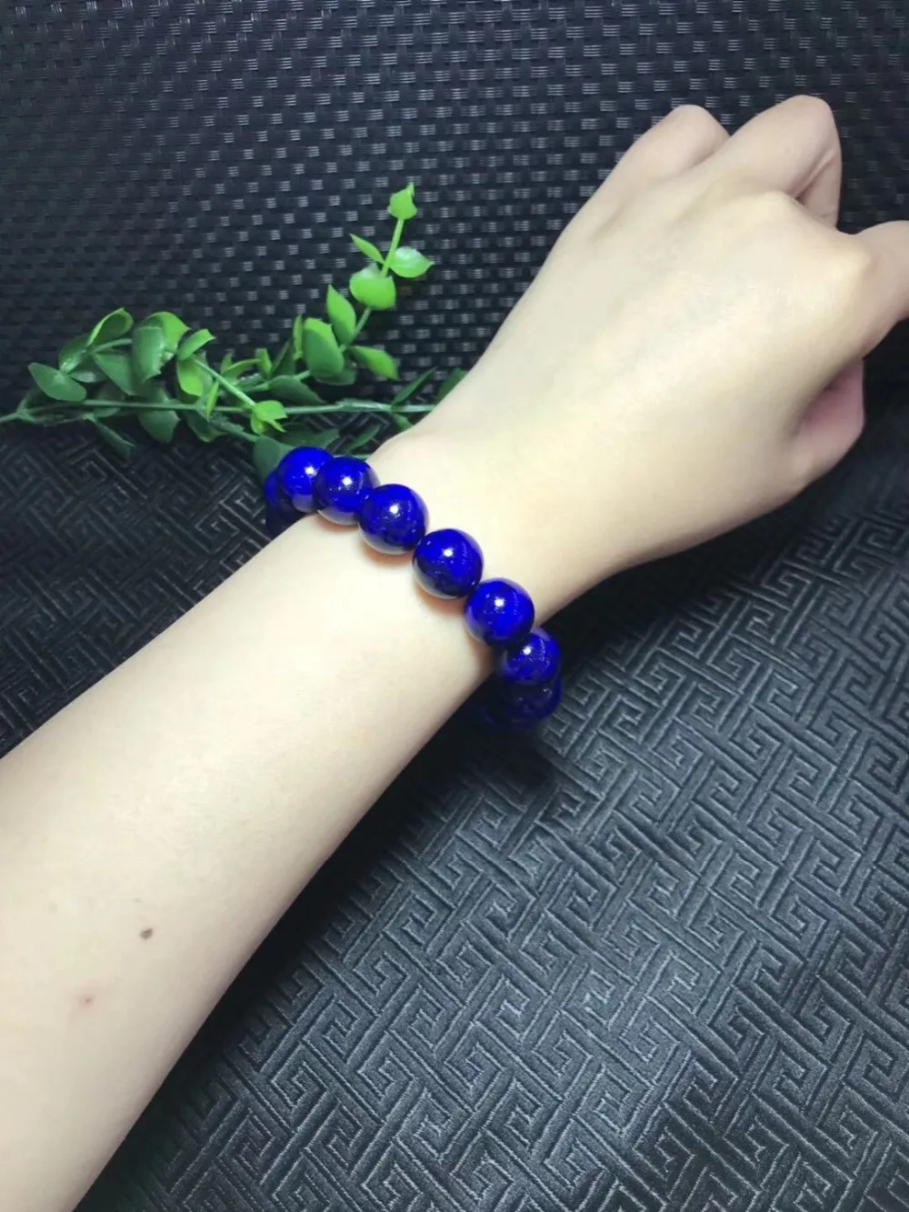 13 мм натуральный монарх чистое золото и Синий Лазурит кристалл браслет бусины |