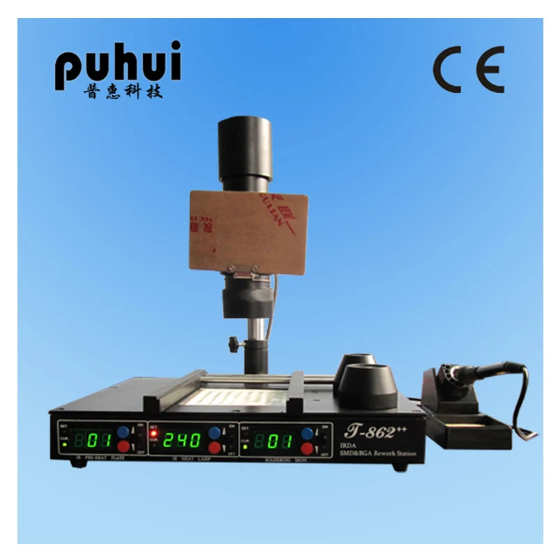 Новое поступление PuHui T862 новая версия + 800 Вт Инфракрасная паяльная BGA станция IRDA