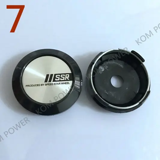 7 KOM POWER автомобильный Стайлинг 64 мм Центральная крышка s ADVAN ENKEI эмблема VOLK RAYS WORK SSR наклейка колпачок ступицы колеса Крышка для обода колеса автомобиля-крышка - Название цвета: 7